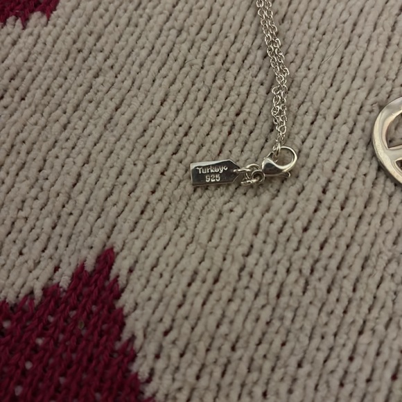 y2k Coach Sterling 925 Peace Sign Necklace - Picture 5 of 5